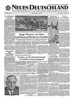 Neues Deutschland Online-Archiv vom 24.07.1962