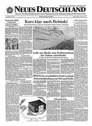Neues Deutschland Online-Archiv vom 26.07.1962