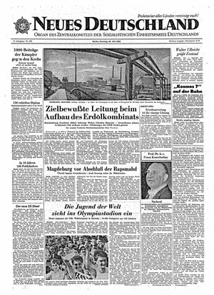 Neues Deutschland Online-Archiv vom 29.07.1962
