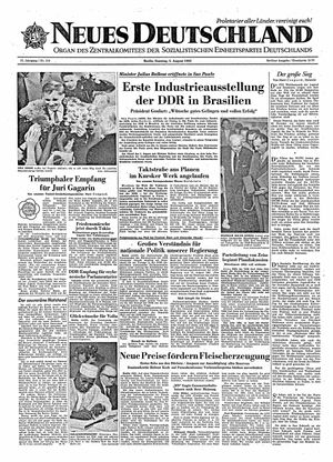 Neues Deutschland Online-Archiv vom 05.08.1962