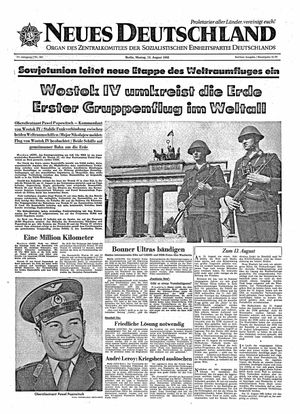 Neues Deutschland Online-Archiv on Aug 13, 1962