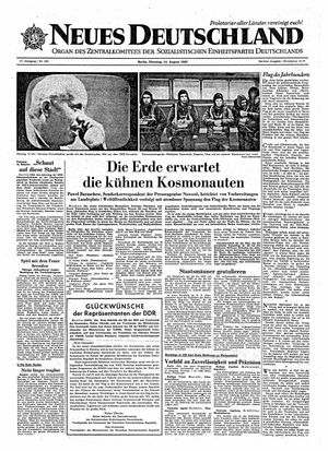 Neues Deutschland Online-Archiv vom 14.08.1962
