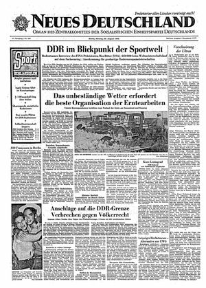Neues Deutschland Online-Archiv vom 20.08.1962