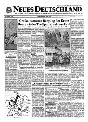 Neues Deutschland Online-Archiv vom 26.08.1962