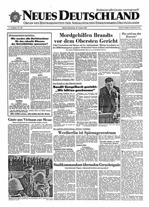 Neues Deutschland Online-Archiv vom 30.08.1962