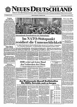 Neues Deutschland Online-Archiv vom 01.09.1962