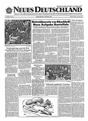 Neues Deutschland Online-Archiv vom 12.09.1962