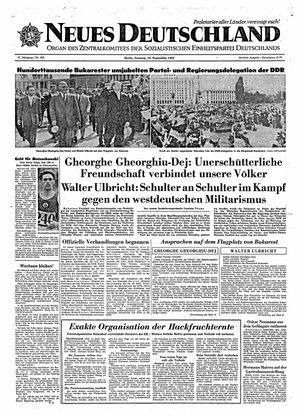 Neues Deutschland Online-Archiv vom 16.09.1962