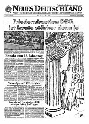 Neues Deutschland Online-Archiv vom 07.10.1962