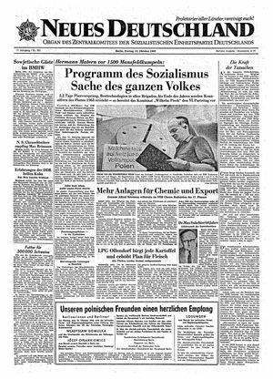 Neues Deutschland Online-Archiv vom 12.10.1962