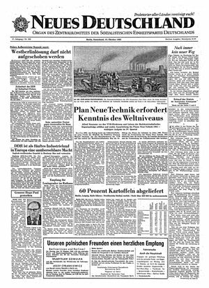 Neues Deutschland Online-Archiv vom 13.10.1962