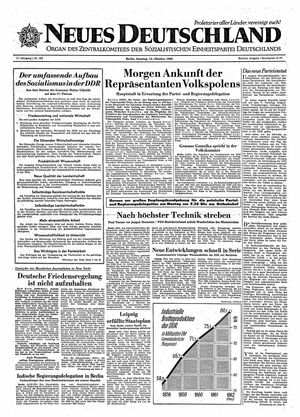Neues Deutschland Online-Archiv vom 14.10.1962