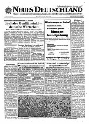 Neues Deutschland Online-Archiv on Oct 25, 1962