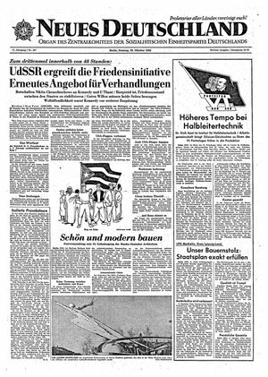 Neues Deutschland Online-Archiv vom 28.10.1962