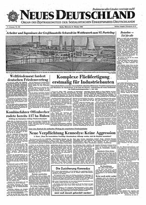 Neues Deutschland Online-Archiv vom 31.10.1962