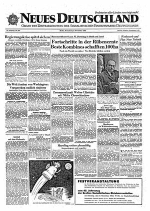 Neues Deutschland Online-Archiv vom 03.11.1962
