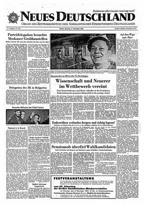 Neues Deutschland Online-Archiv vom 04.11.1962