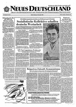 Neues Deutschland Online-Archiv vom 06.11.1962