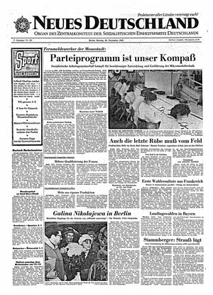 Neues Deutschland Online-Archiv vom 26.11.1962