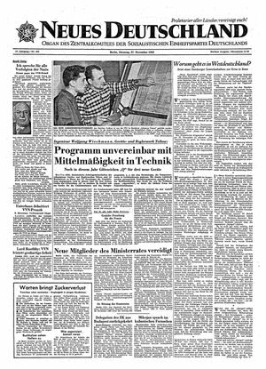 Neues Deutschland Online-Archiv vom 27.11.1962
