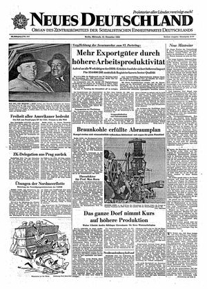 Neues Deutschland Online-Archiv vom 12.12.1962