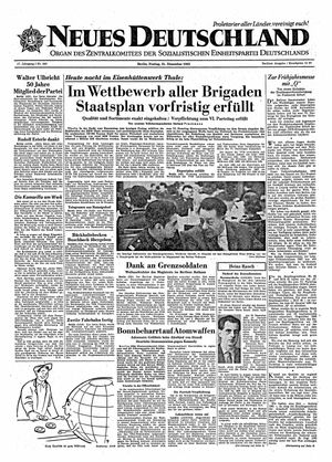 Neues Deutschland Online-Archiv vom 21.12.1962
