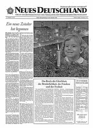 Neues Deutschland Online-Archiv vom 24.12.1962