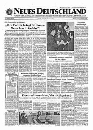 Neues Deutschland Online-Archiv vom 28.12.1962