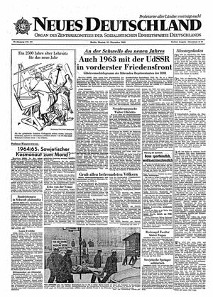 Neues Deutschland Online-Archiv on Dec 31, 1962