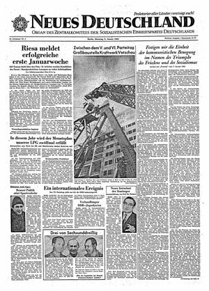 Neues Deutschland Online-Archiv vom 08.01.1963