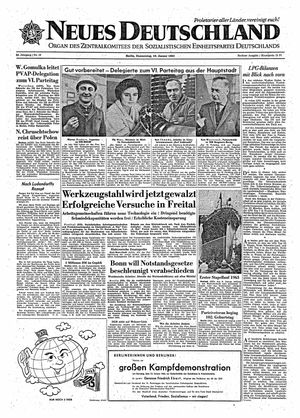 Neues Deutschland Online-Archiv vom 10.01.1963