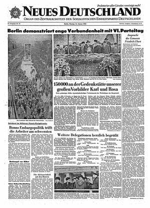 Neues Deutschland Online-Archiv on Jan 14, 1963