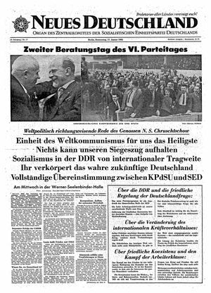 Neues Deutschland Online-Archiv vom 17.01.1963