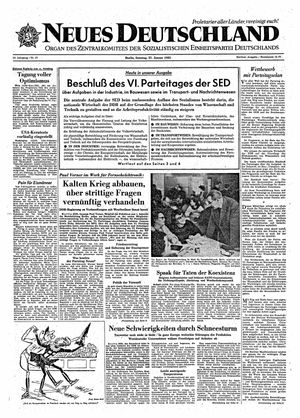 Neues Deutschland Online-Archiv vom 27.01.1963