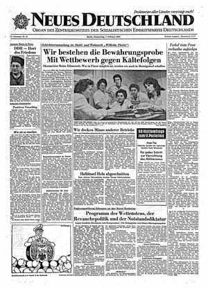 Neues Deutschland Online-Archiv vom 07.02.1963