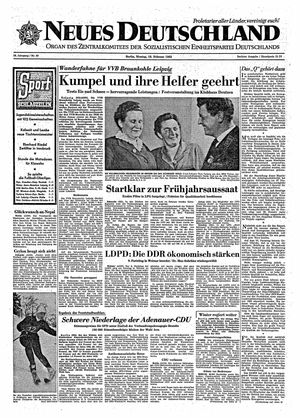 Neues Deutschland Online-Archiv vom 18.02.1963