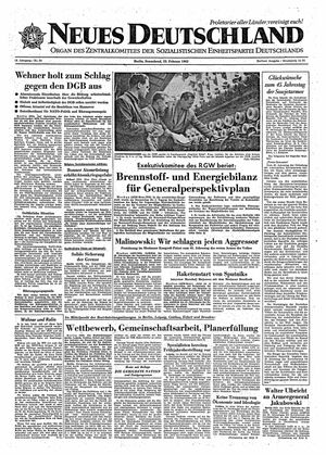 Neues Deutschland Online-Archiv vom 23.02.1963