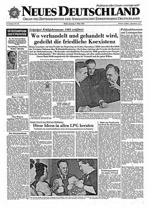 Neues Deutschland Online-Archiv on Mar 3, 1963