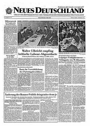 Neues Deutschland Online-Archiv vom 06.03.1963