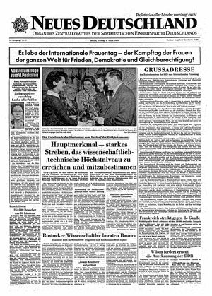 Neues Deutschland Online-Archiv vom 08.03.1963