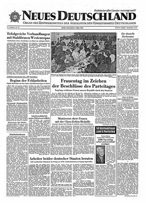 Neues Deutschland Online-Archiv vom 09.03.1963