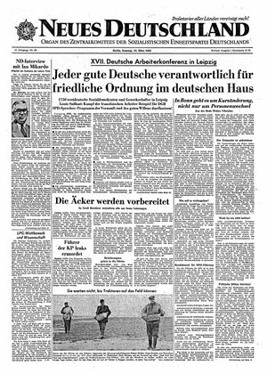 Neues Deutschland Online-Archiv vom 10.03.1963