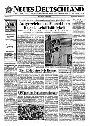 Neues Deutschland Online-Archiv vom 11.03.1963