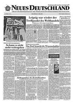 Neues Deutschland Online-Archiv vom 13.03.1963