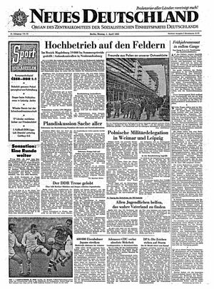 Neues Deutschland Online-Archiv vom 01.04.1963