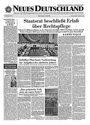 Neues Deutschland Online-Archiv vom 05.04.1963