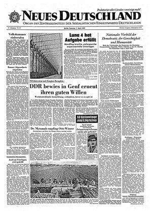 Neues Deutschland Online-Archiv vom 07.04.1963