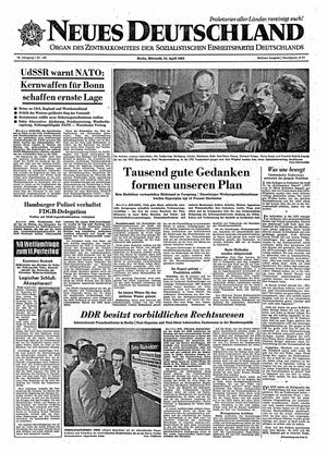 Neues Deutschland Online-Archiv vom 10.04.1963