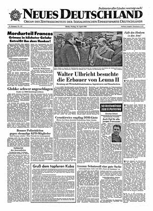 Neues Deutschland Online-Archiv vom 19.04.1963