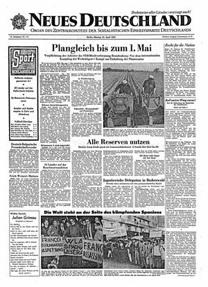 Neues Deutschland Online-Archiv vom 22.04.1963